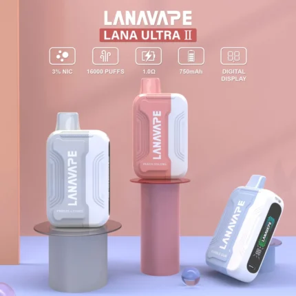 Lana 16000口電子煙彈/抛棄式 智慧顯示螢幕・磁吸式連接電子煙